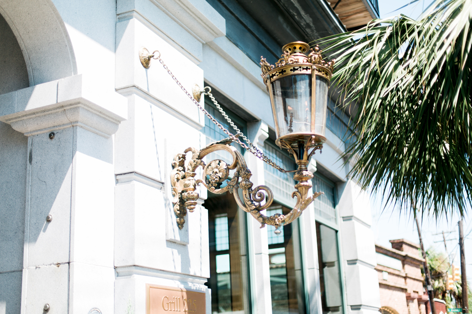 Gilded lampost in Charleston, South Carolina