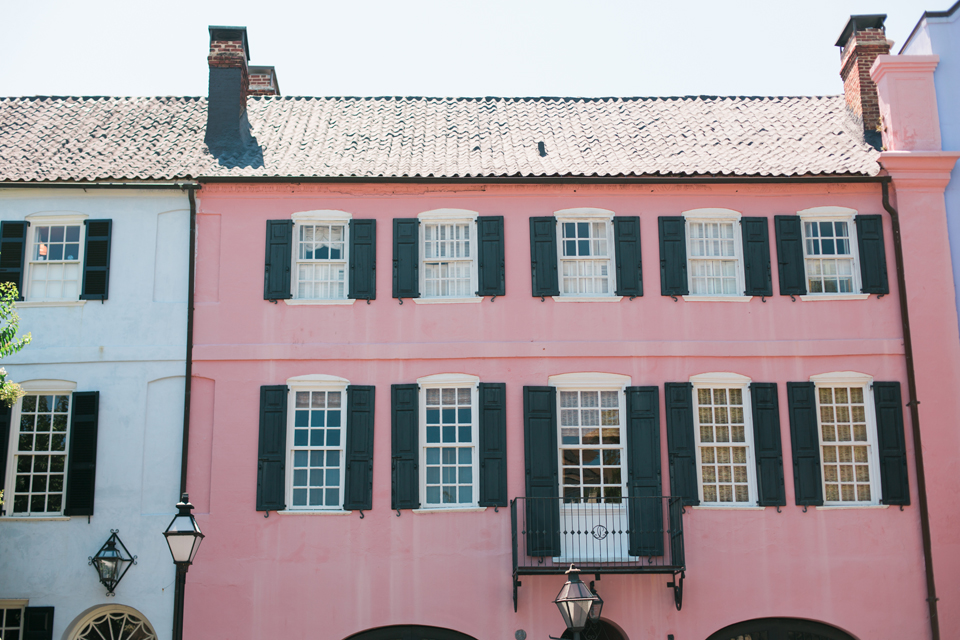 Rainbow Row in historic Charleston, South Carolina