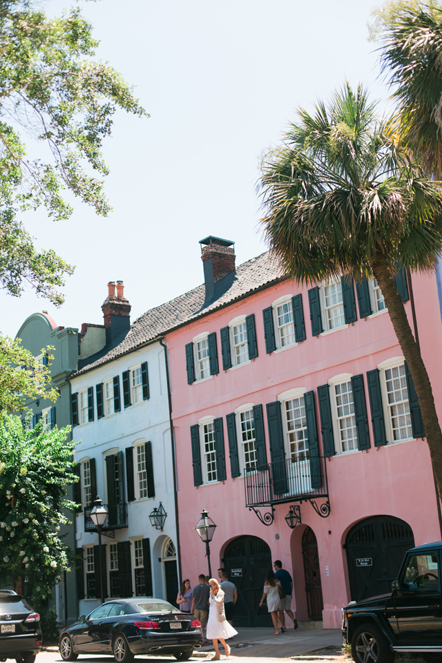 Rainbow Row in historic Charleston, South Carolina