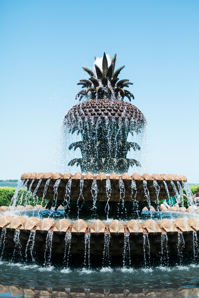 The Pineapple Fountain in Waterfront Park in historic Charleston, South Carolina