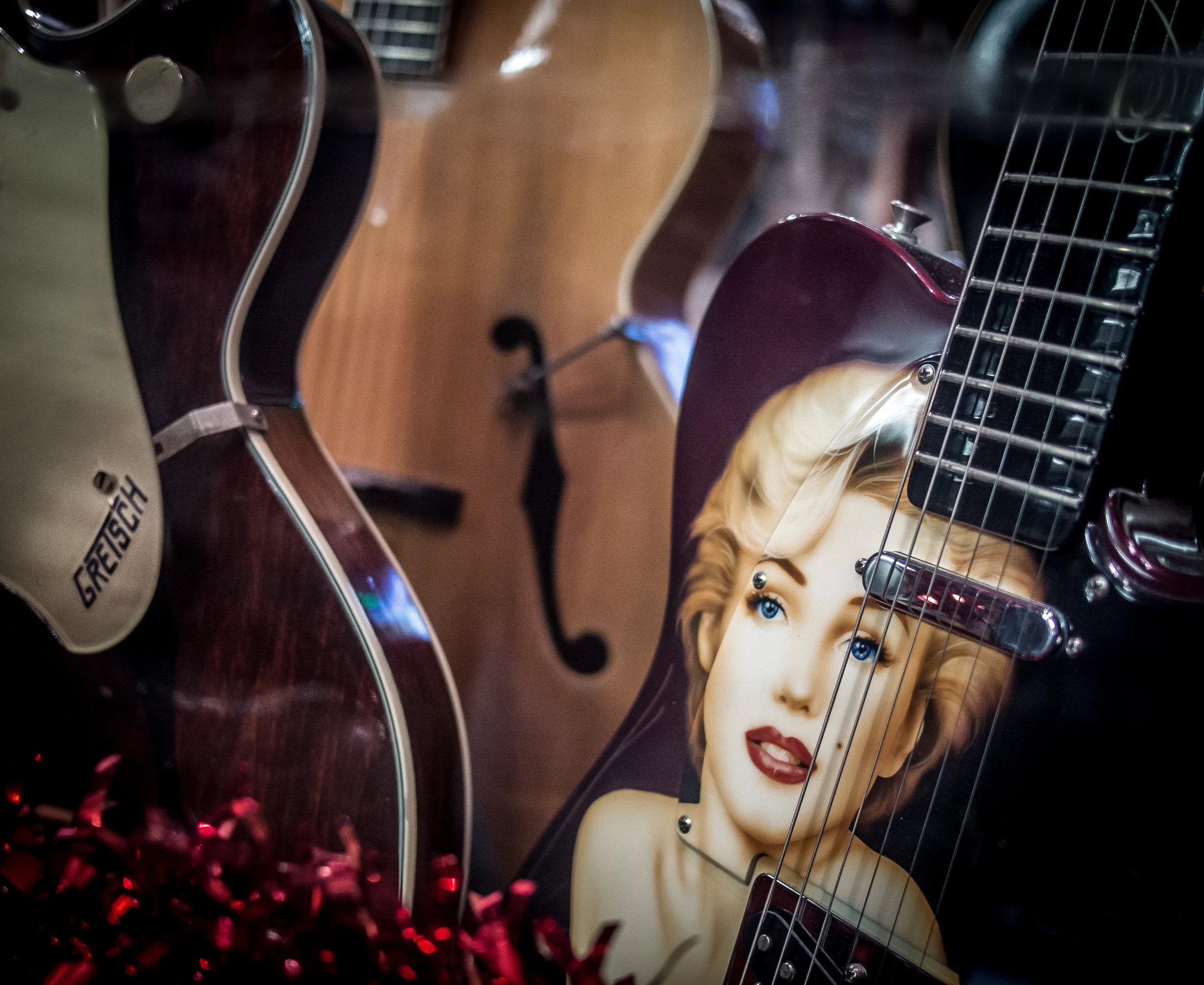 Denmark Street shops and guitars