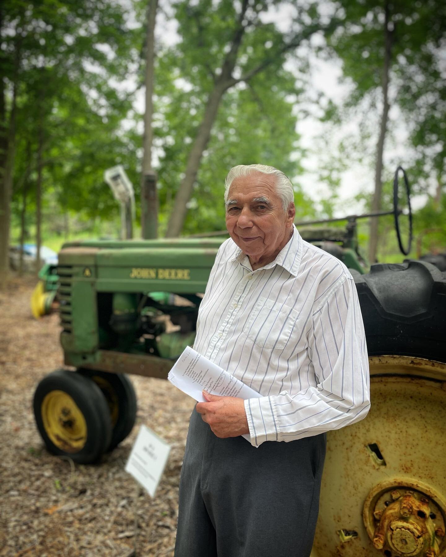 This morning Harold cut the ribbon to open the new Antique Farm Equipment Outdoor Museum at Old Rockville in @townofwallkill organized and instigated  by the the Town of Wallkill Historical Society. Congratulations, Harold, on a beautiful achievement