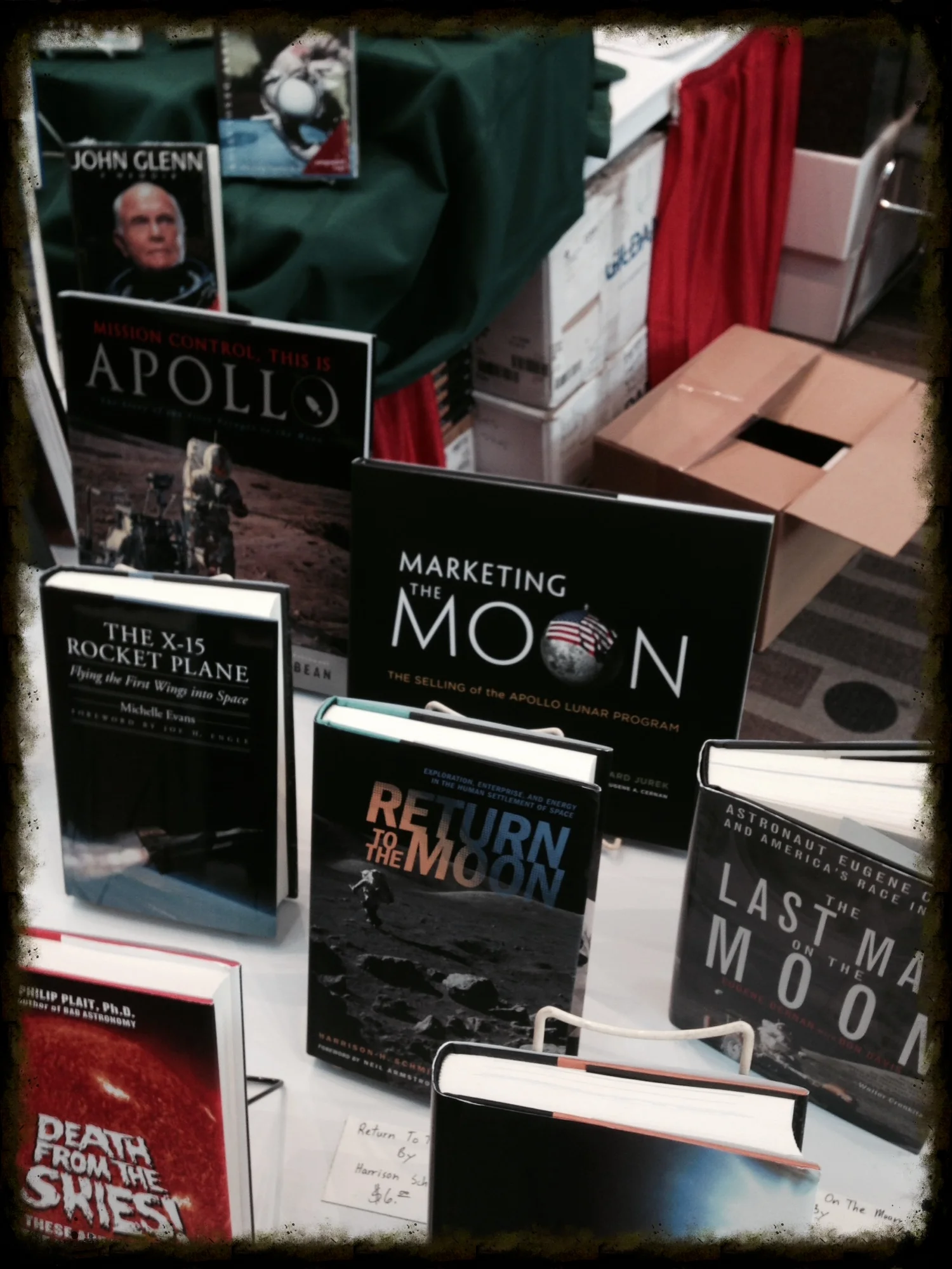 Marketing the Moon on display and for sale at Space Fest VI.