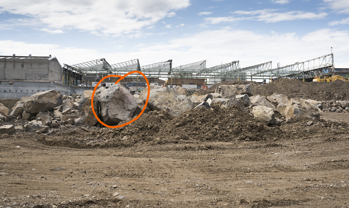 House shaped rock reveals itself