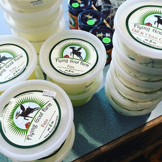 Drop off of fresh ch&egrave;vre and feta to @mainehomestead Maine Homestead Market!  If you were looking for your FGF cheese fix in York county, head over to Lyman and get it while it lasts! (And also get some of their other delicious local food!  We