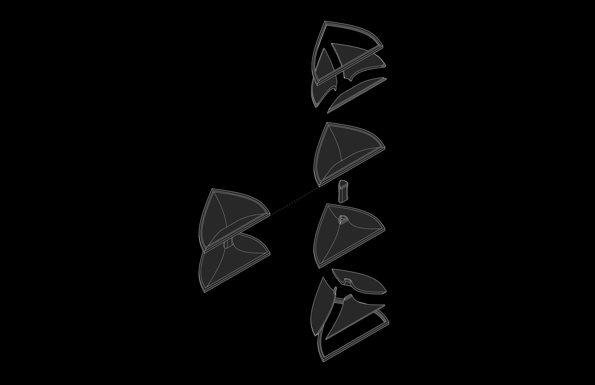3D-printed component segmentation design for on-site assembly