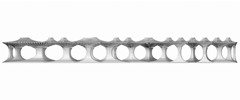 Architectural form derived through lofting geometry