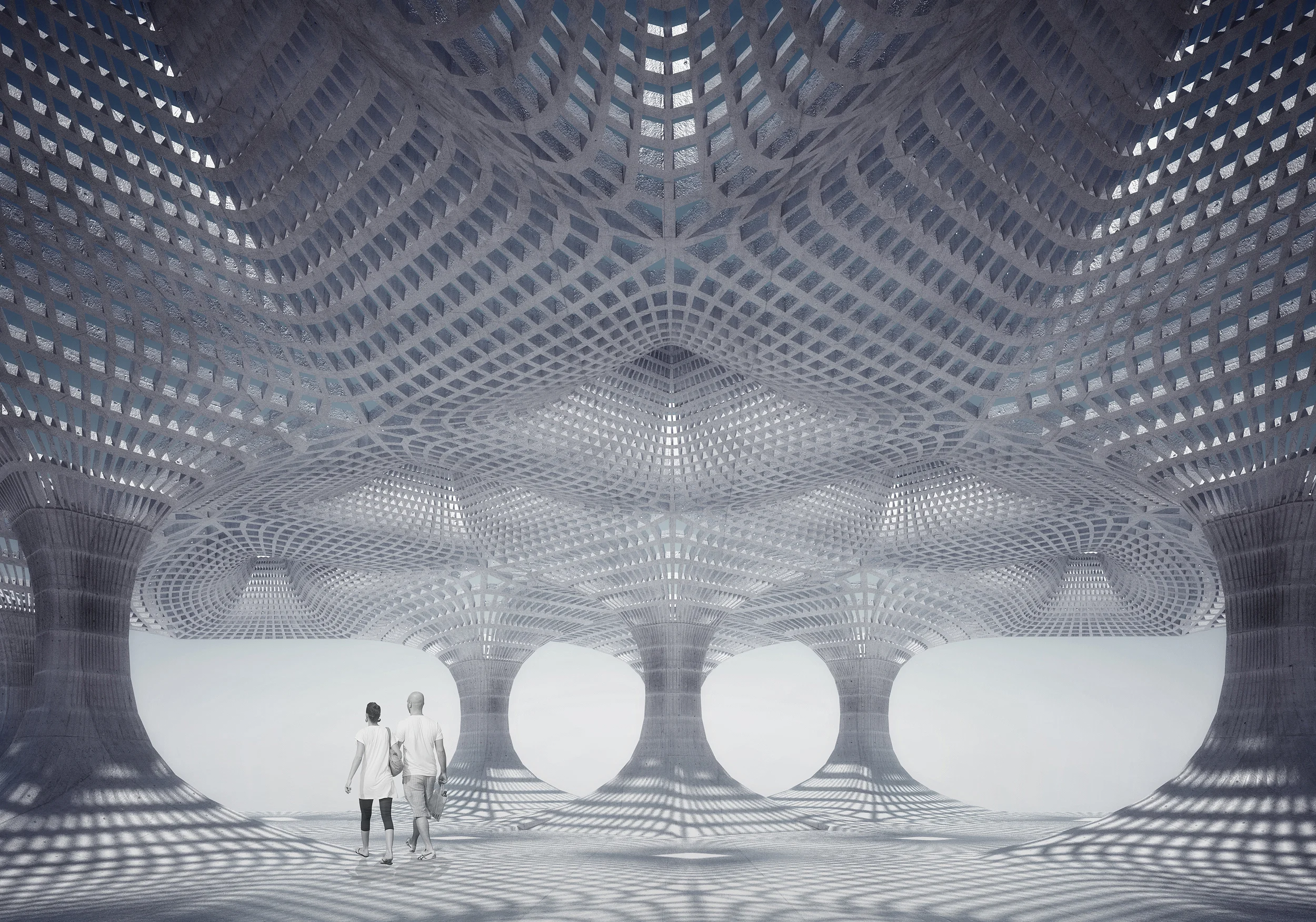 Render depicting exploration of ornament through Subdivision Scripting