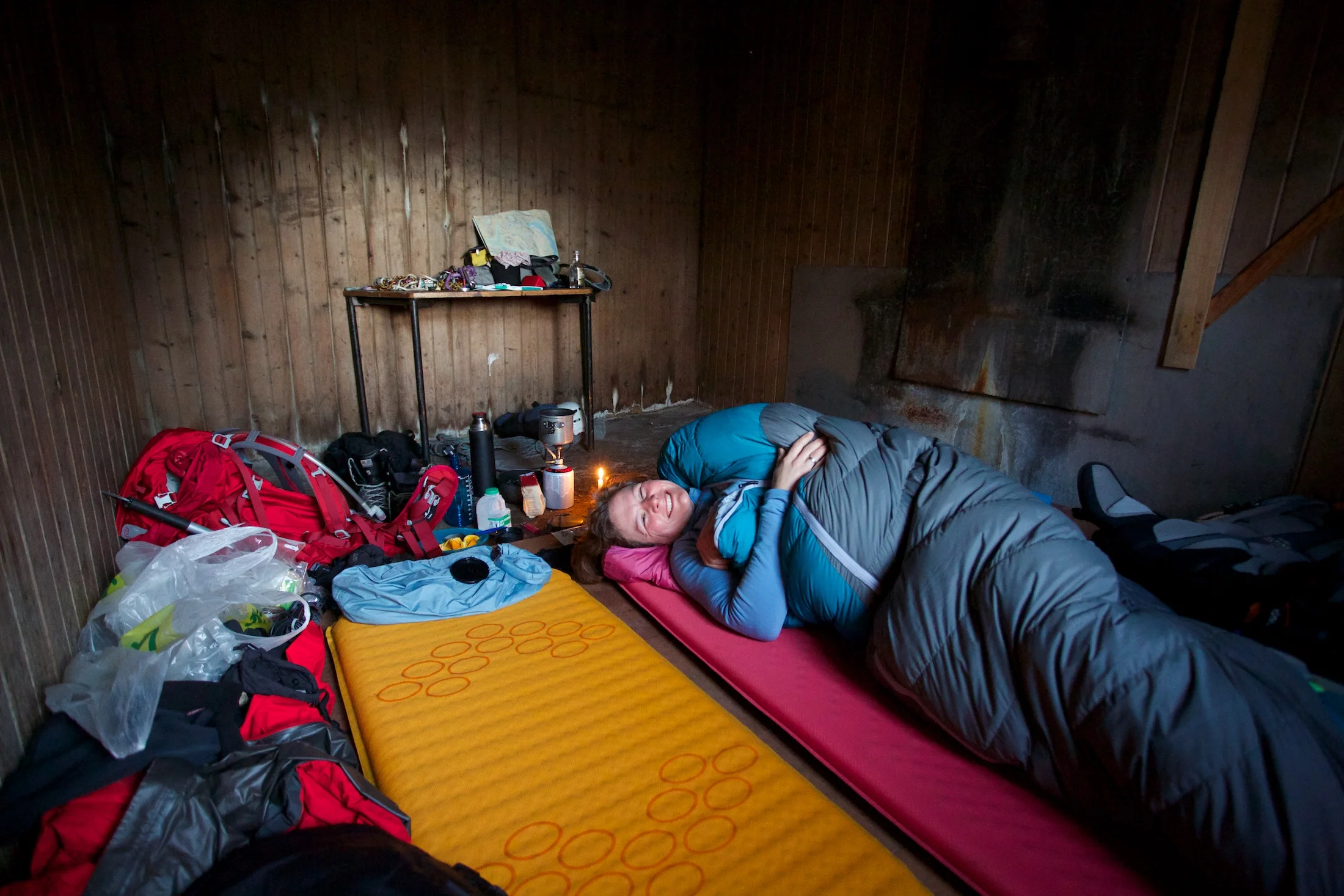 We bagsied a private room at the bothy. Overnight temperature was about 3 °C