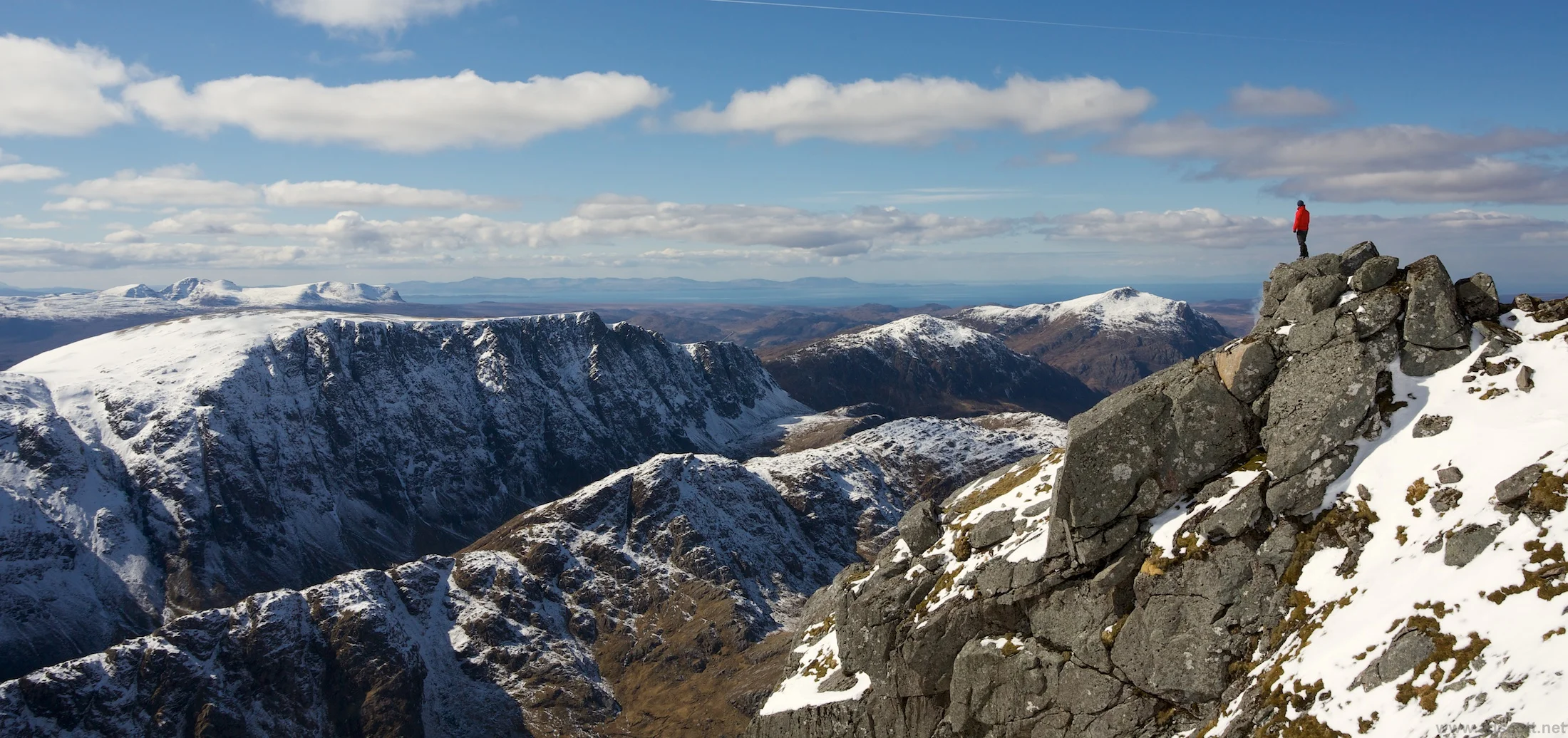 On the summit of A'Mhaighdean