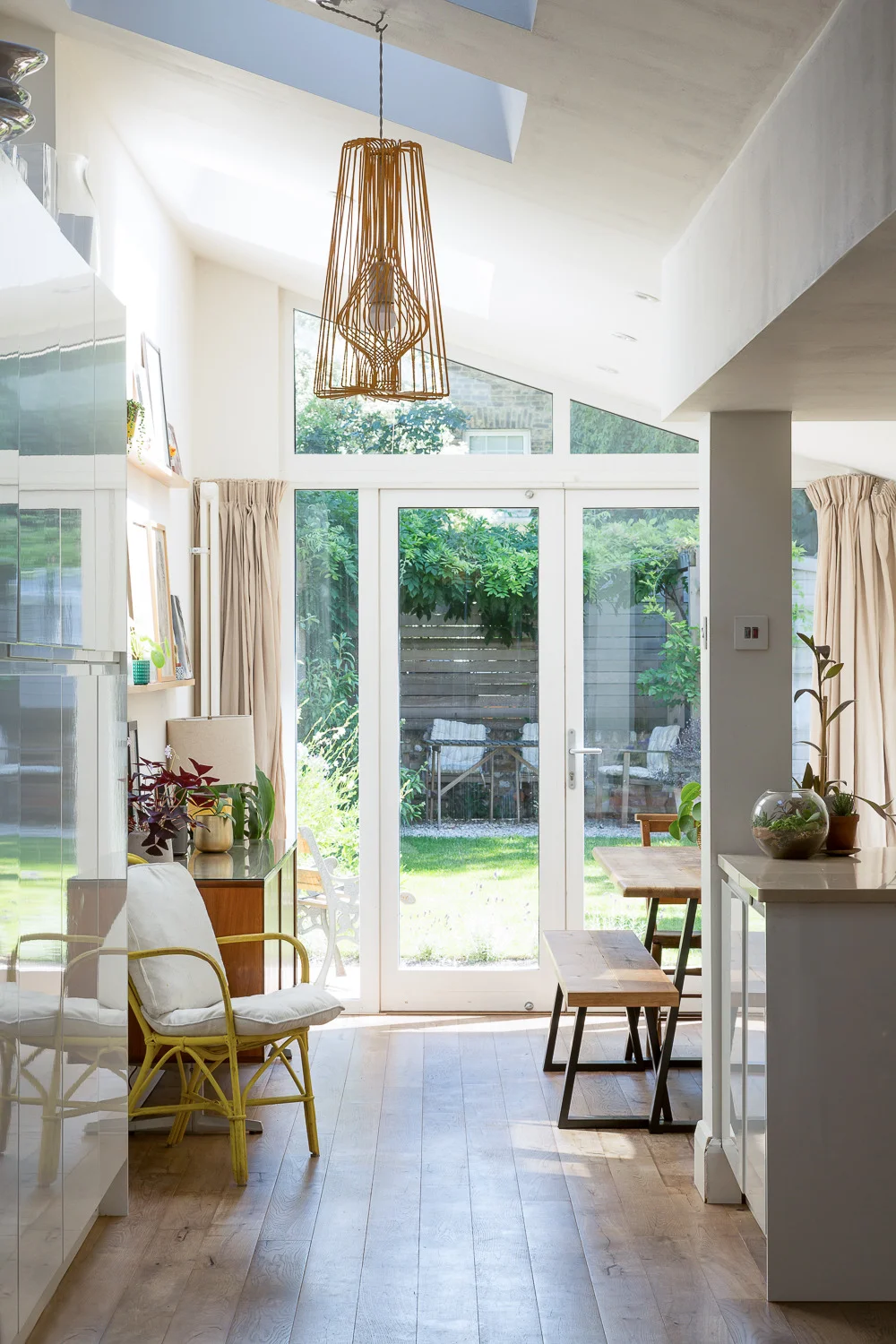 Triple-glazed rooflights and patio doors keep the rear extension super-insulated