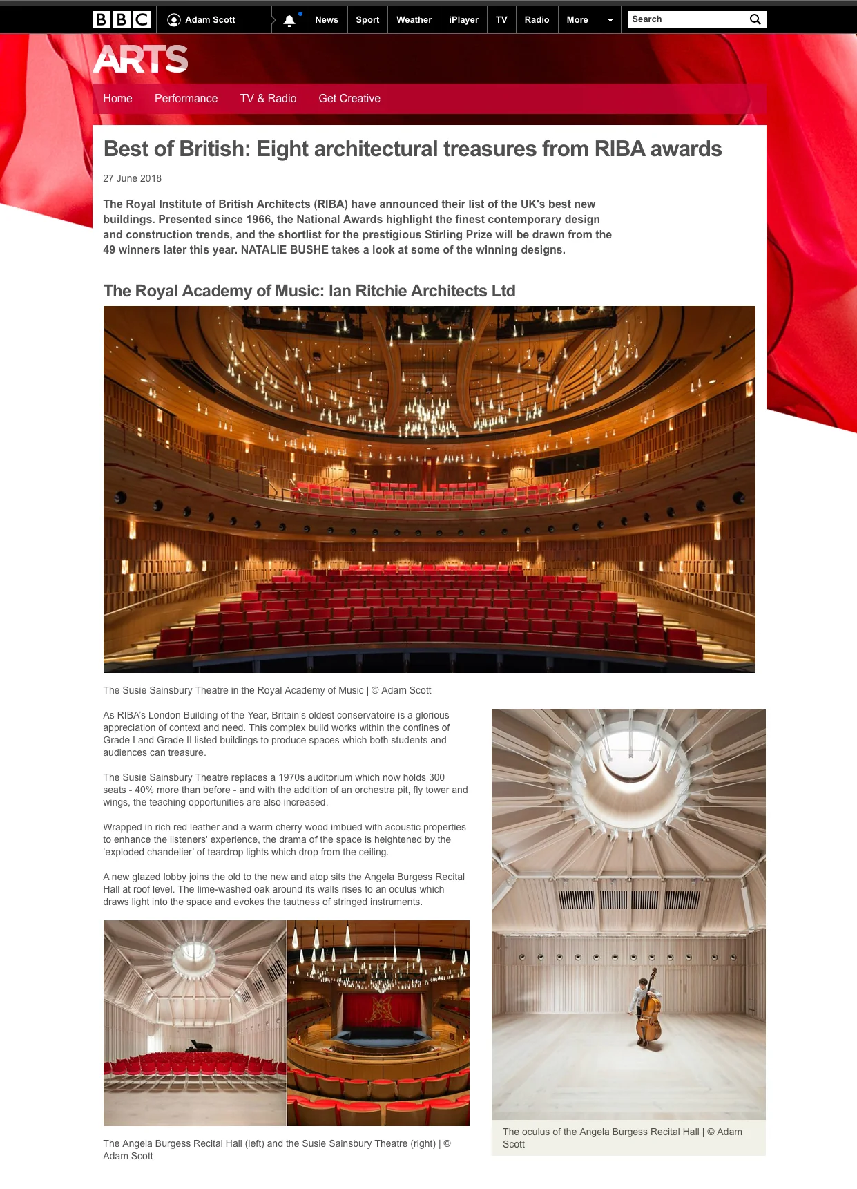Big prizes and great press for Ian Ritchie Architects / Adam Scott ...
