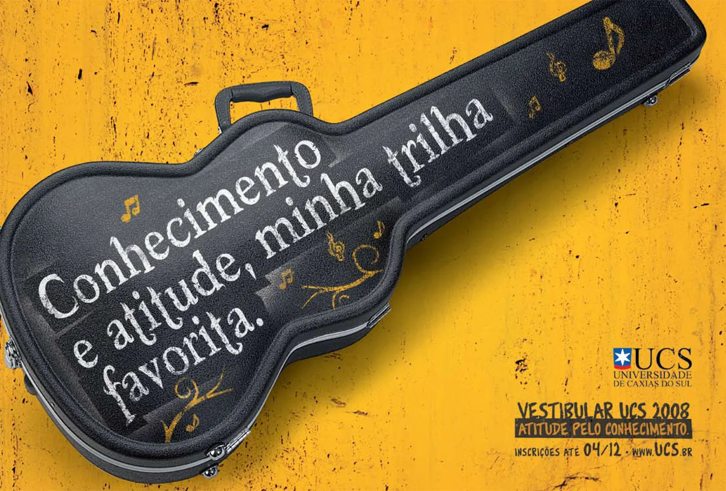"Knowledge and attitude, my favourite soundtrack . - Attitude for knowledge." - Campaign for university entrance exam from UCS.