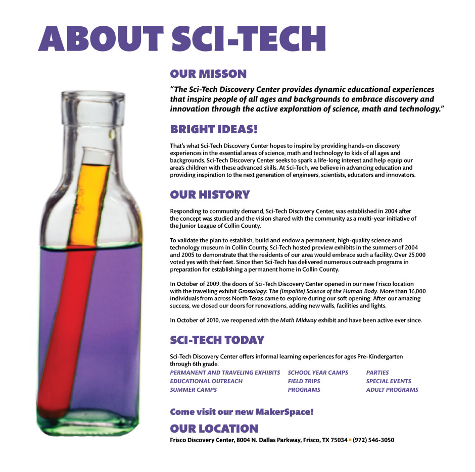 SCI-TECH DISCOVERY CENTER ABOUT PAGE (WEB)