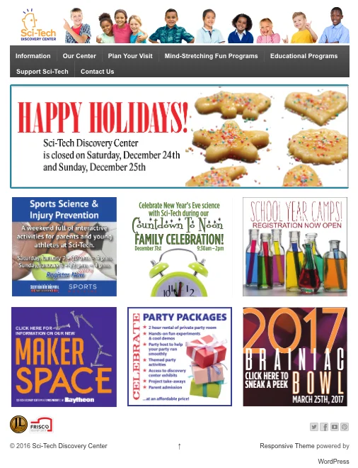 SCI-TECH WEB OPENING PAGE