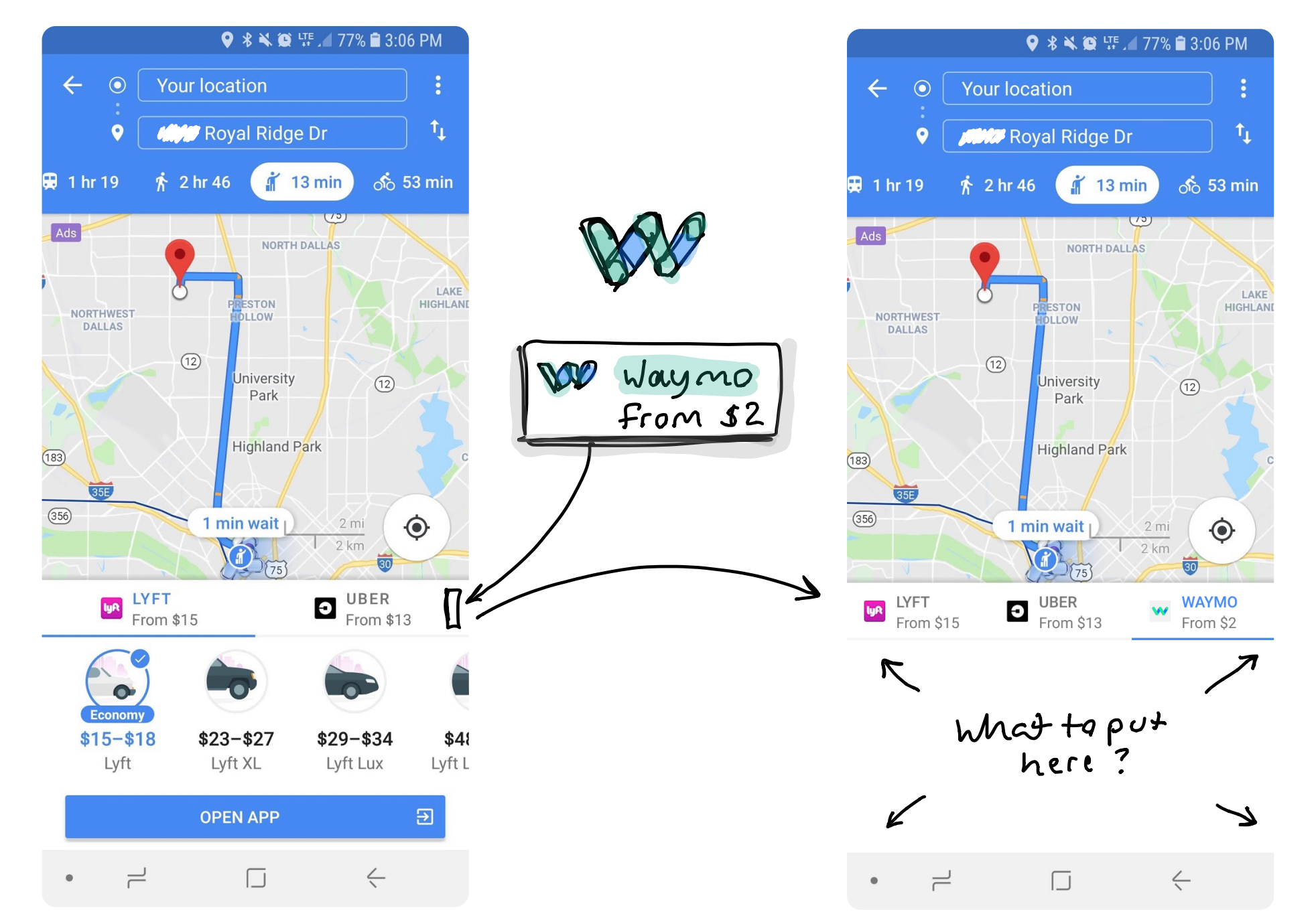 Promoting Self-Driving Taxis with Google Maps