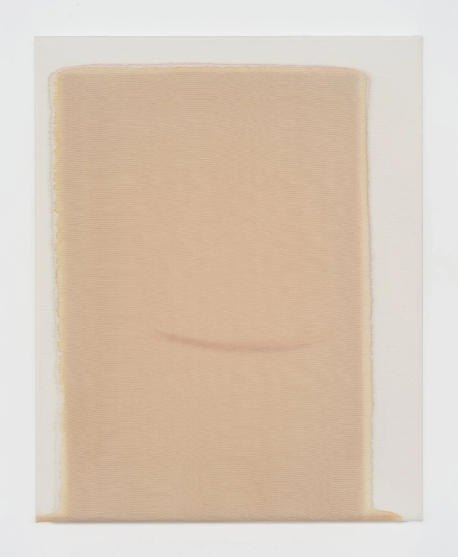   senza titolo VIII ,  painted silk/cotton 50 × 40 cm. 2025 