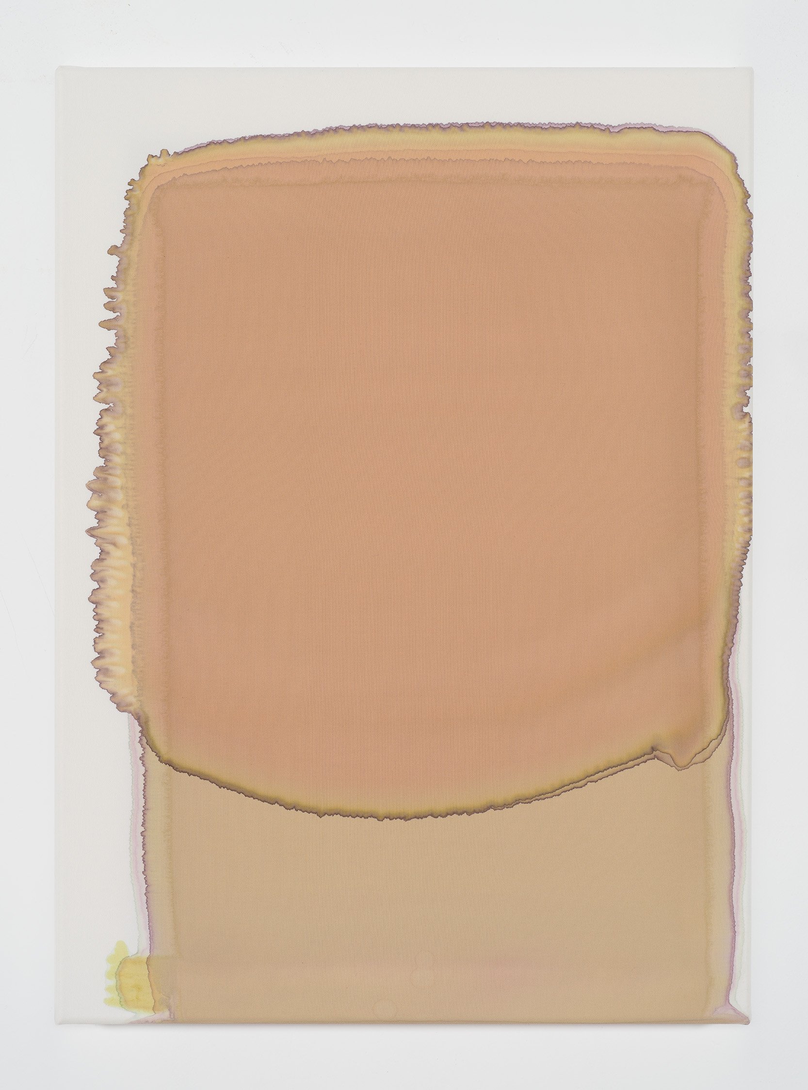   senza titolo XIV ,  painted silk/cotton 60 × 50 cm. 2025 