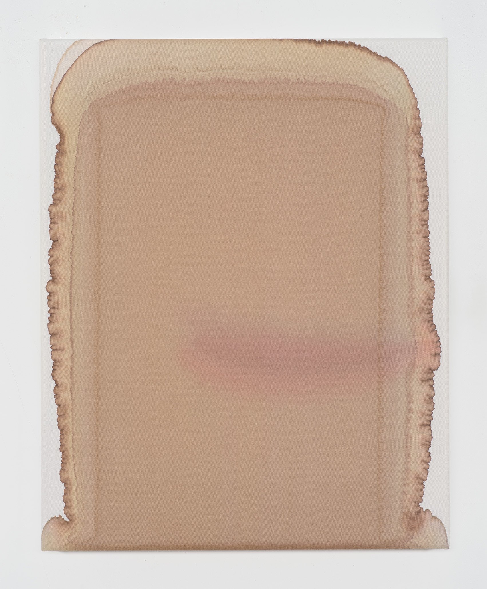   senza titolo IX,   painted silk/cotton 50 × 40 cm. 2025 