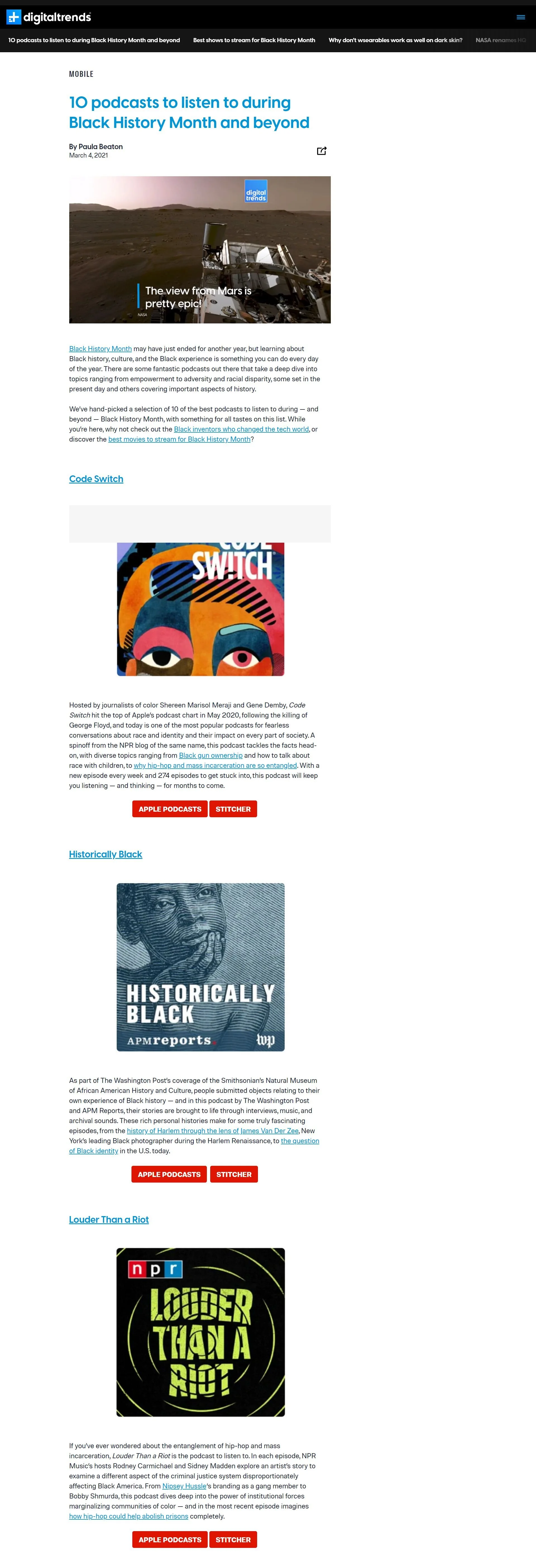 10 Podcasts for Black History Month - Digital Trends