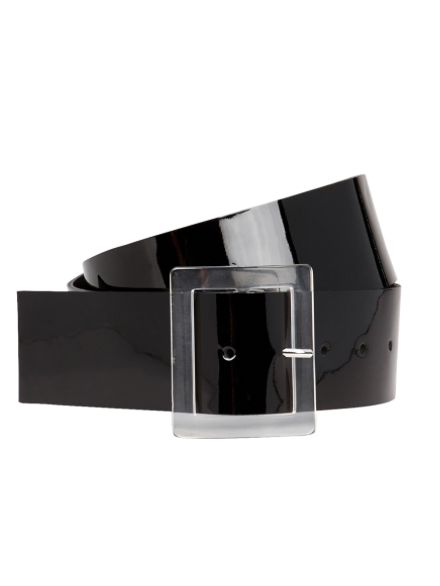 Tibi Black Patent Waist Belt