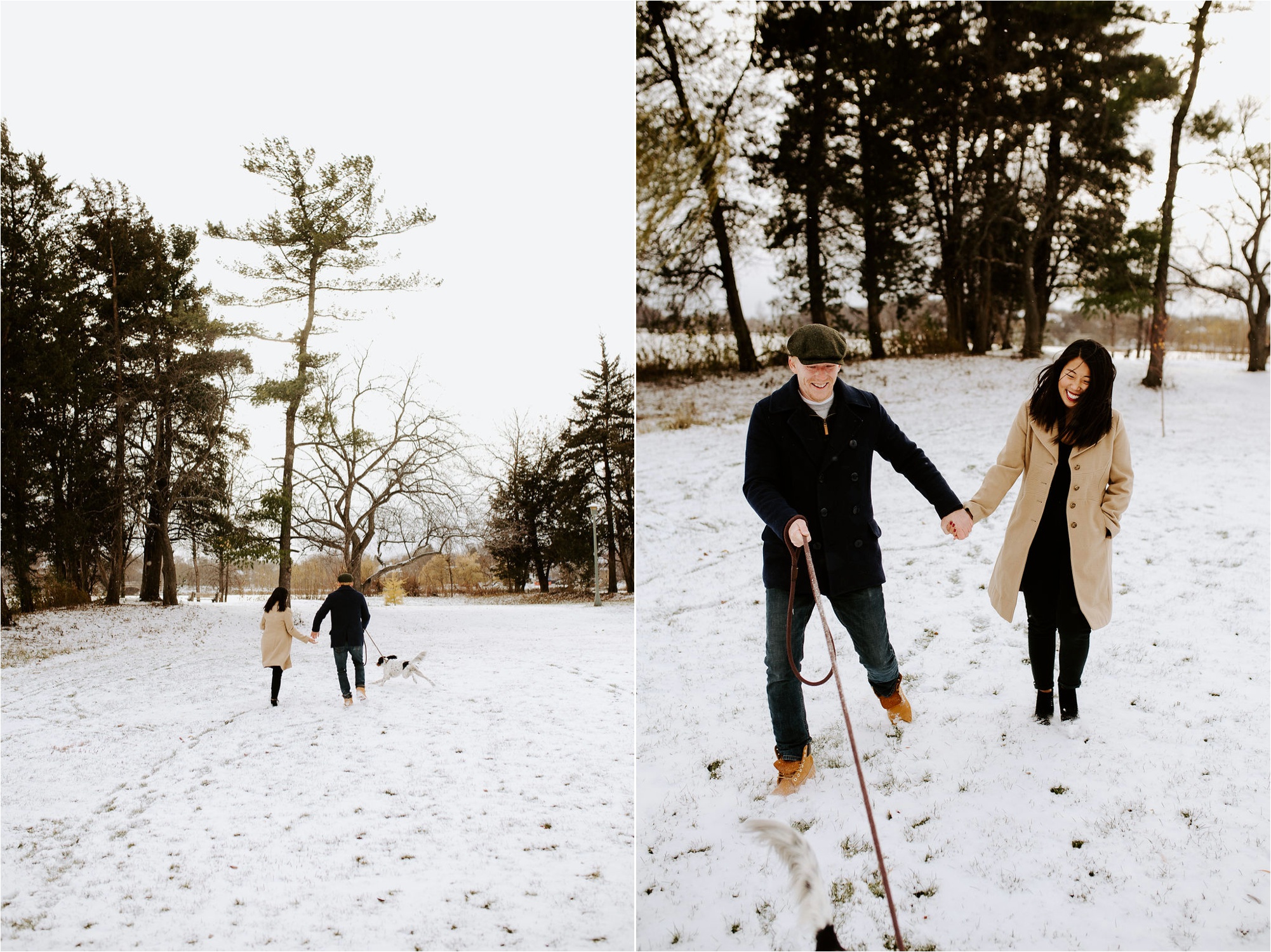  lake of the isles minneapolis winter engagement session photos  