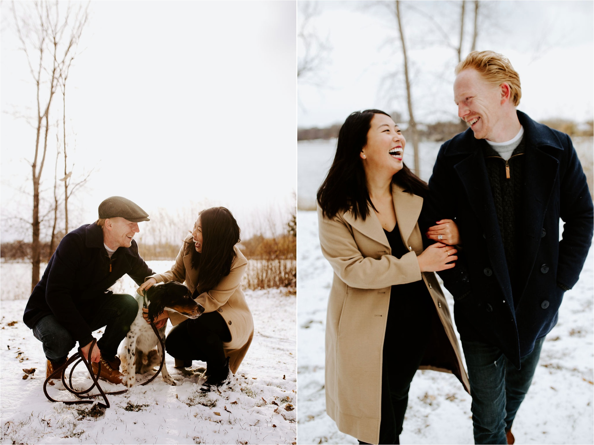 lake of the isles minneapolis winter engagement session photos 