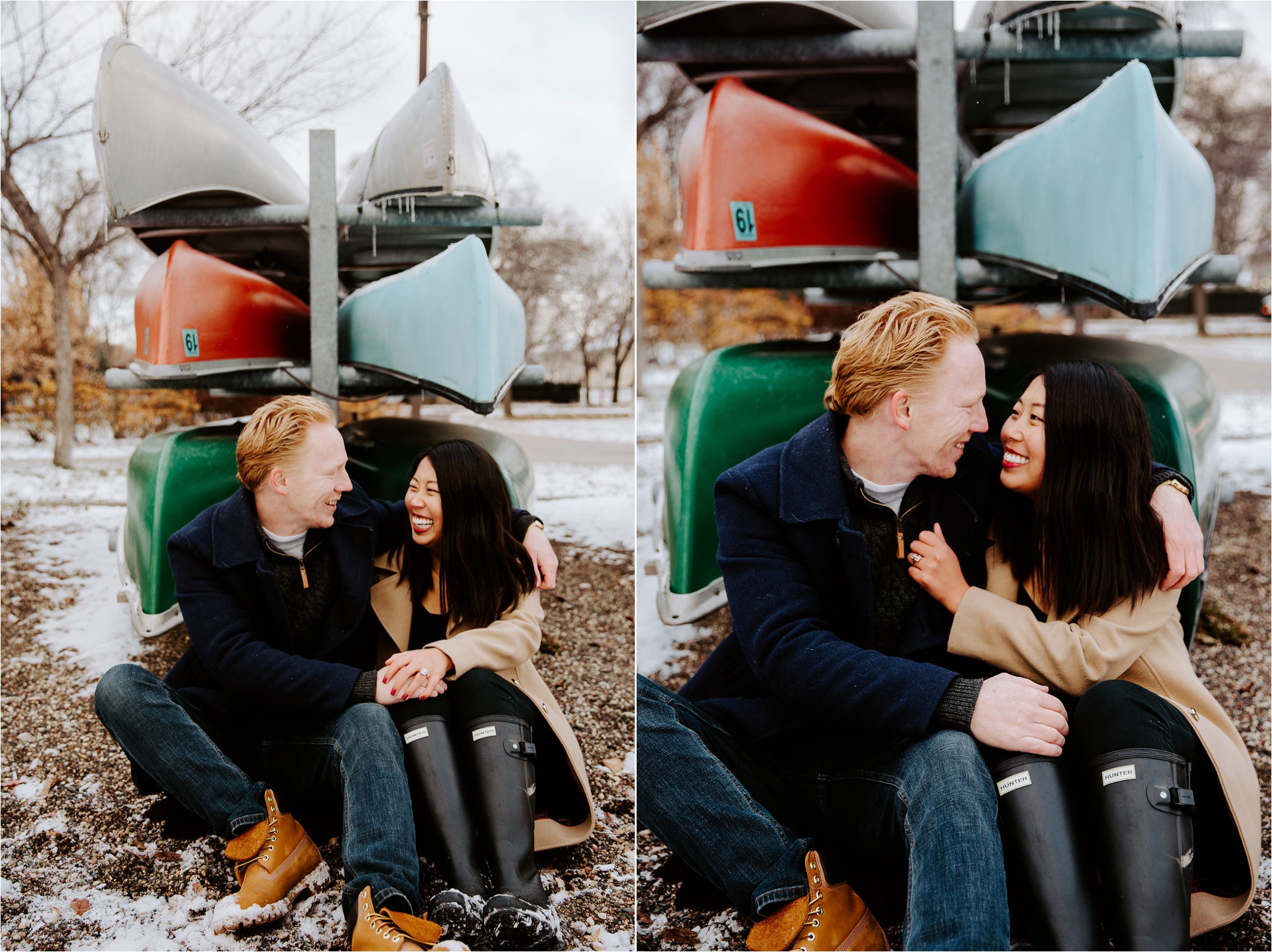  lake of the isles minneapolis winter engagement session photos 