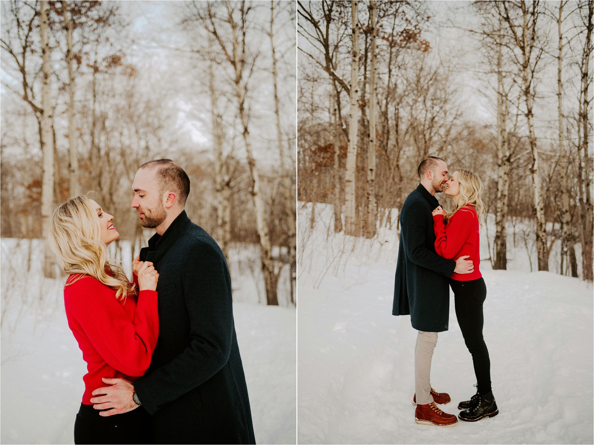  minneapolis winter engagement session lebanon hills park 