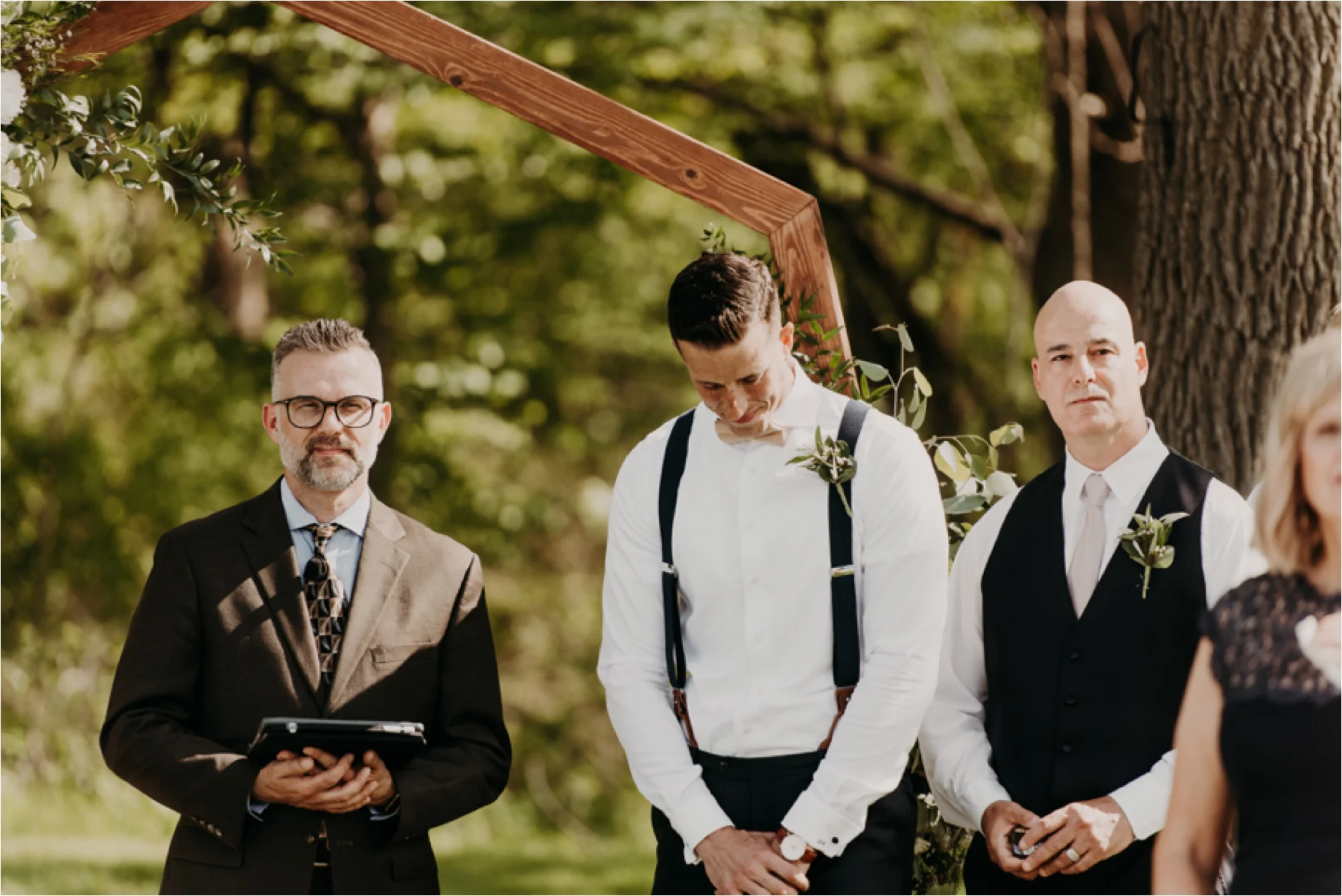 lake geneva wisconsin wedding photographer grooms reaction