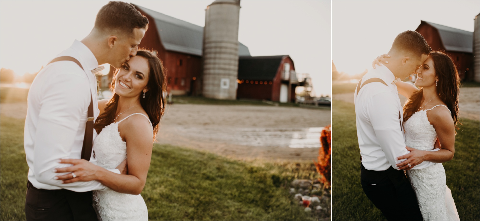  bride and groom sunset photos wisconsin wedding photographer  