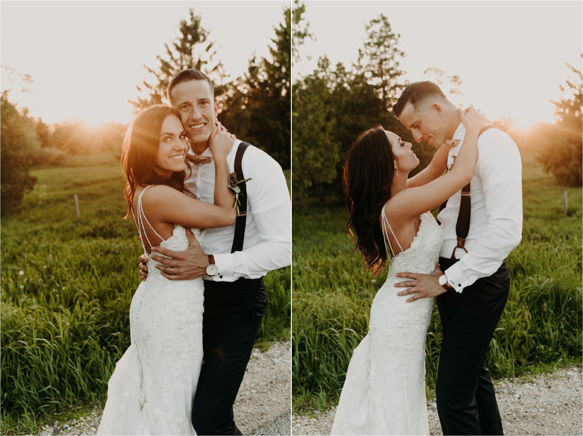  lake geneva wisconsin wedding bride and groom sunset photos 