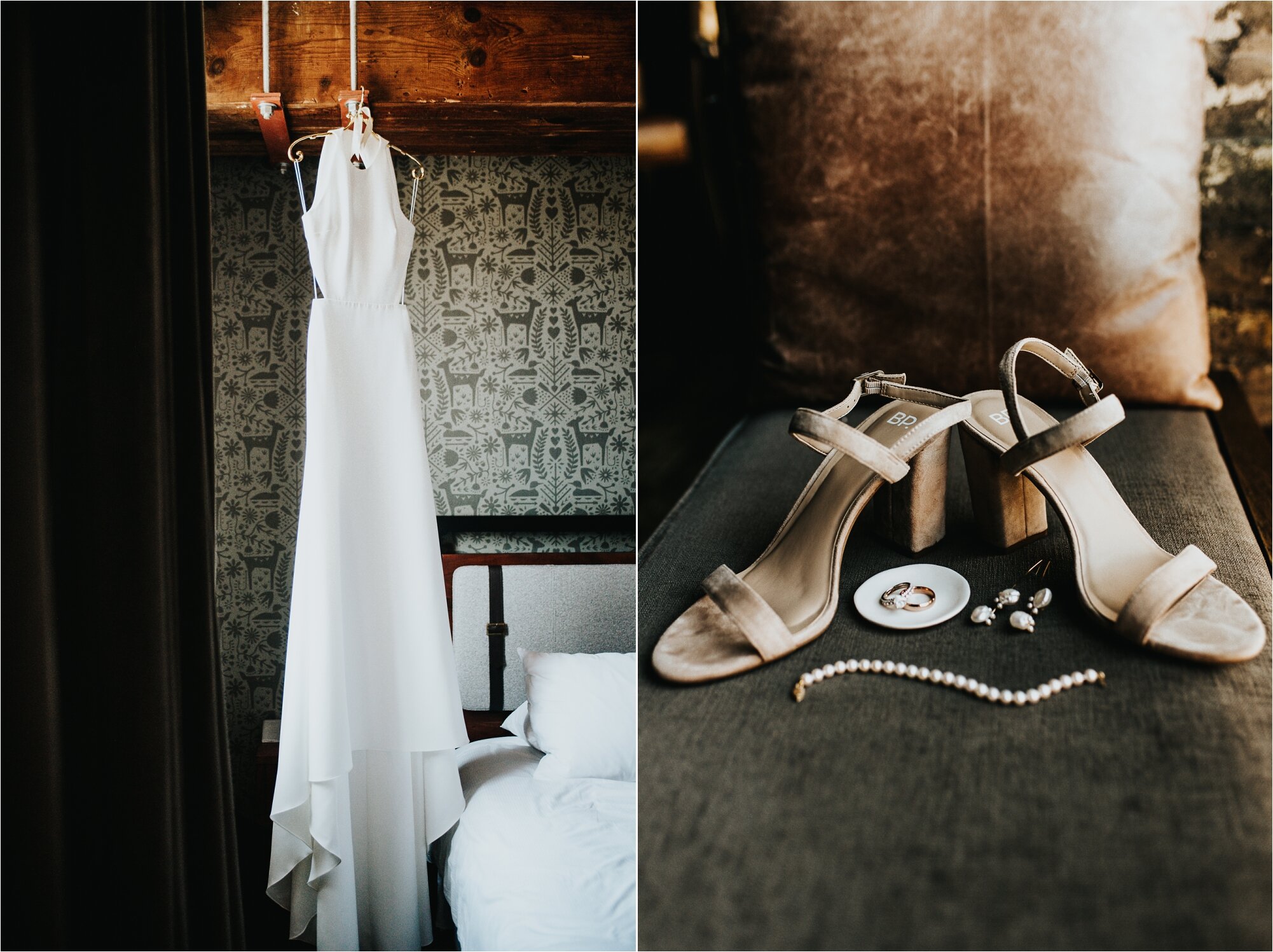  wedding details shoes dress earrings necklace jewelry photography 