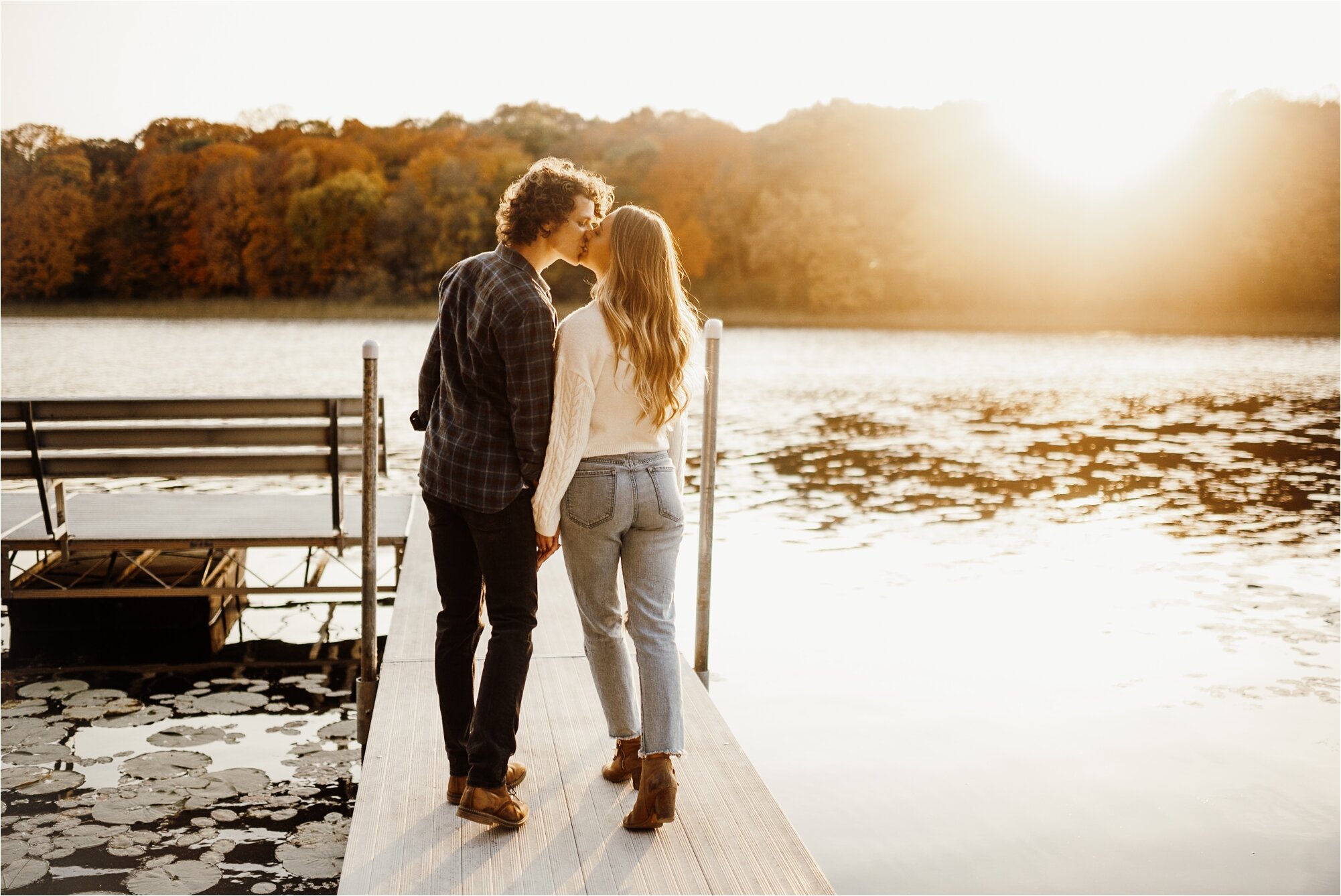  lake dock engagement session autumn fall october november september engaged photos pictures 