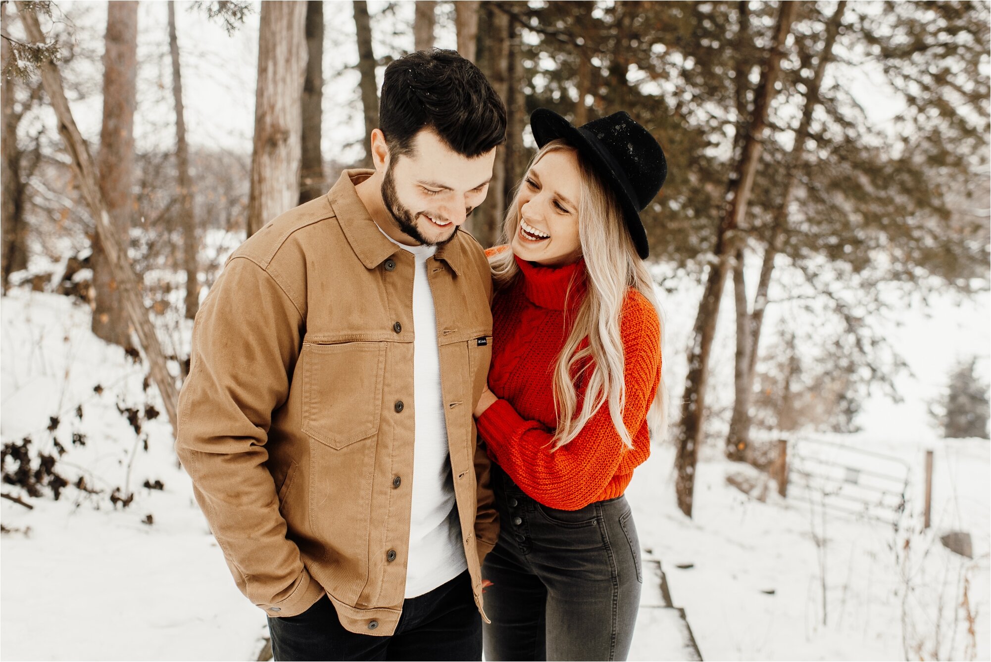  winter engagement session at theodore wirth regional park in minnesota 