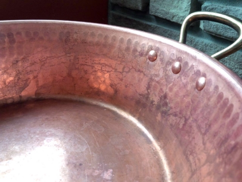 clean copper jam pot