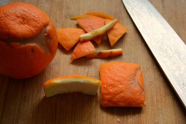 seville orange peel preparation