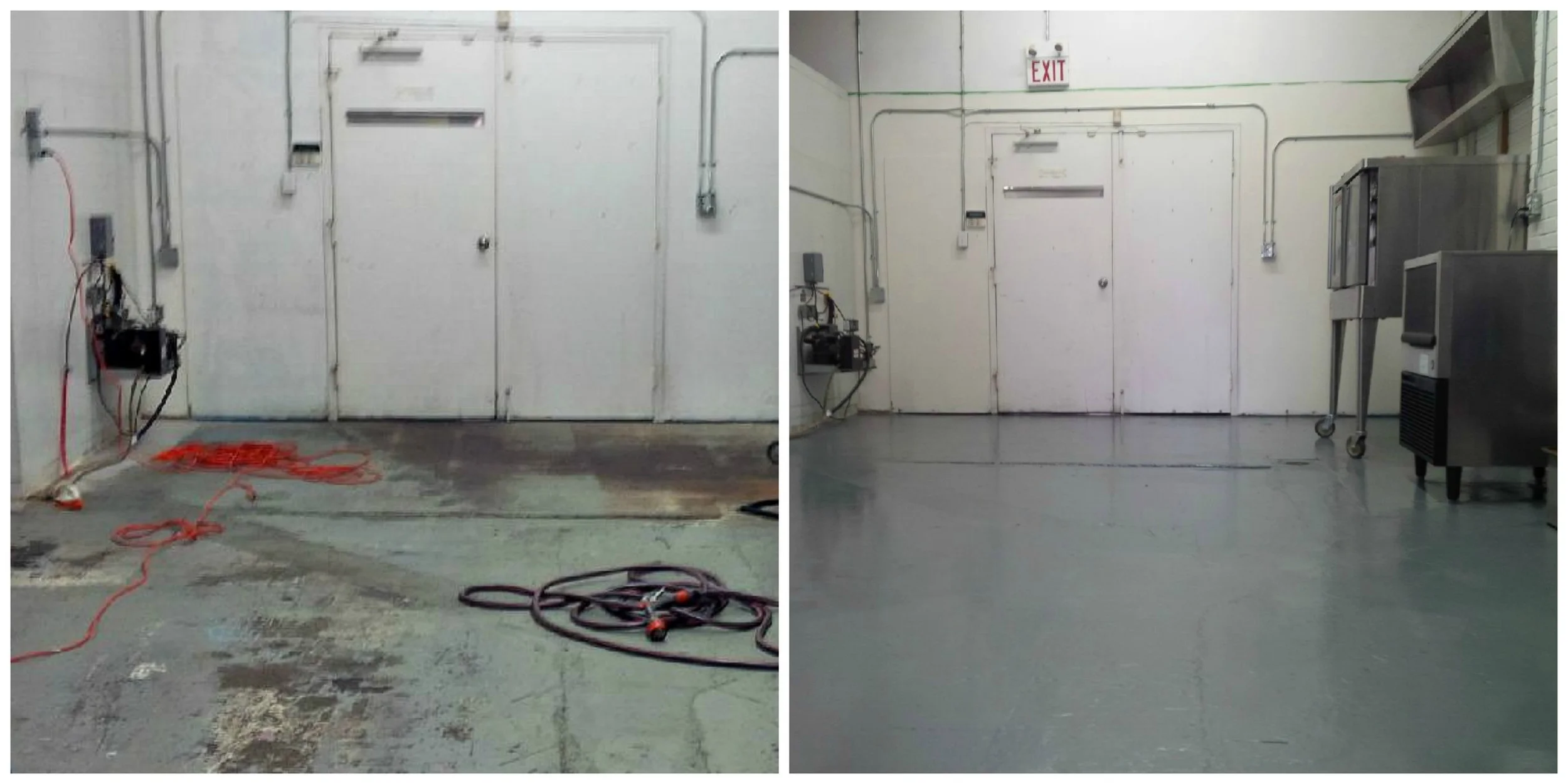 main kitchen before and after