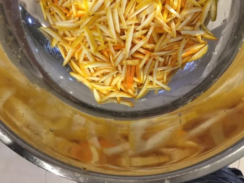 Finely shredded peel