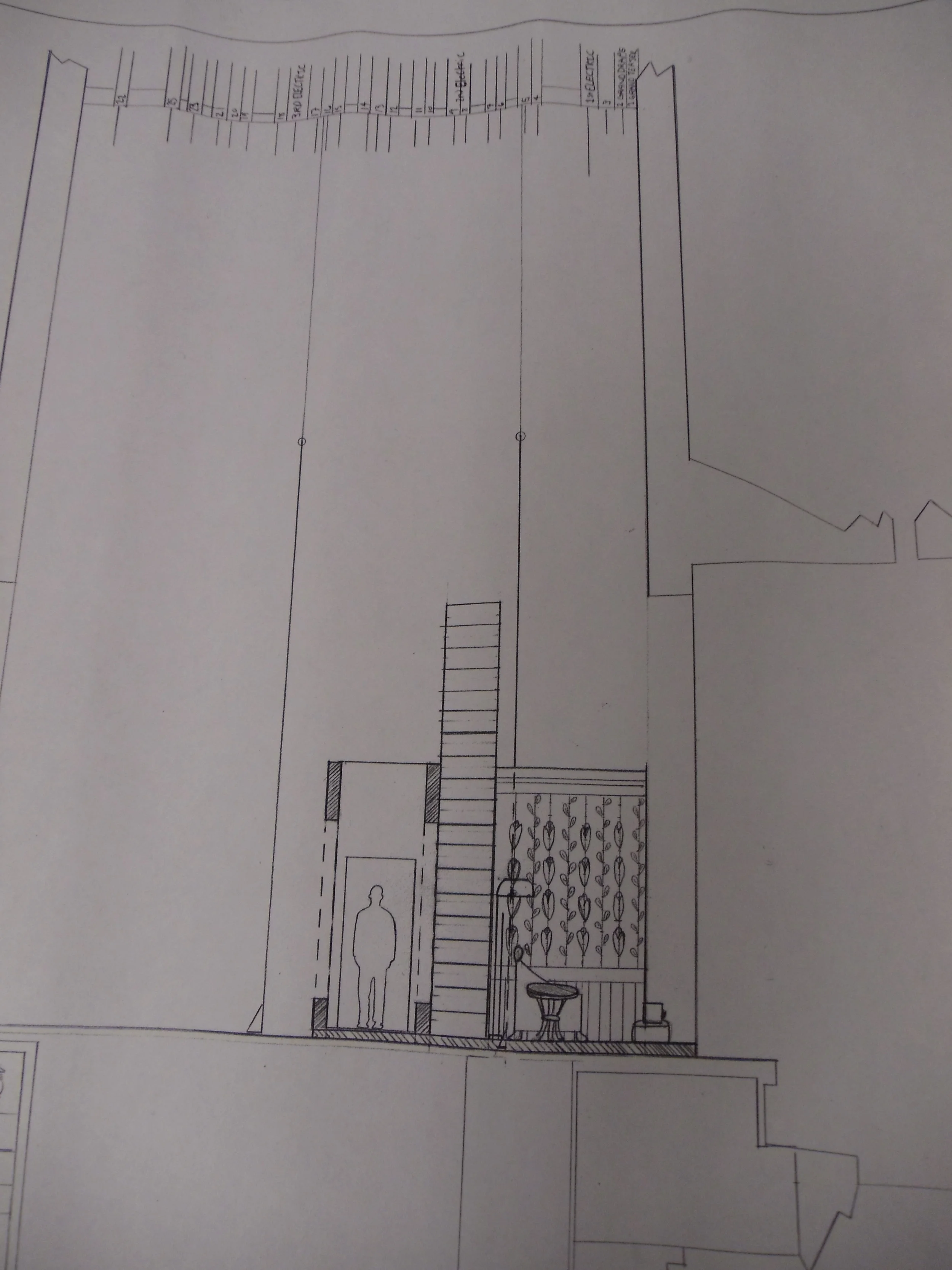  A section drawing from my design of&nbsp; Buried Child.  