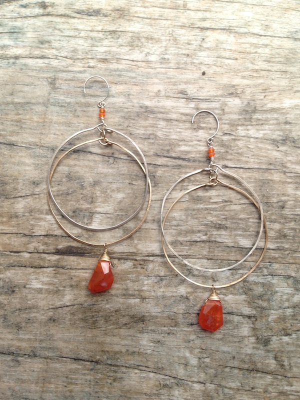 Carn Double Hoops