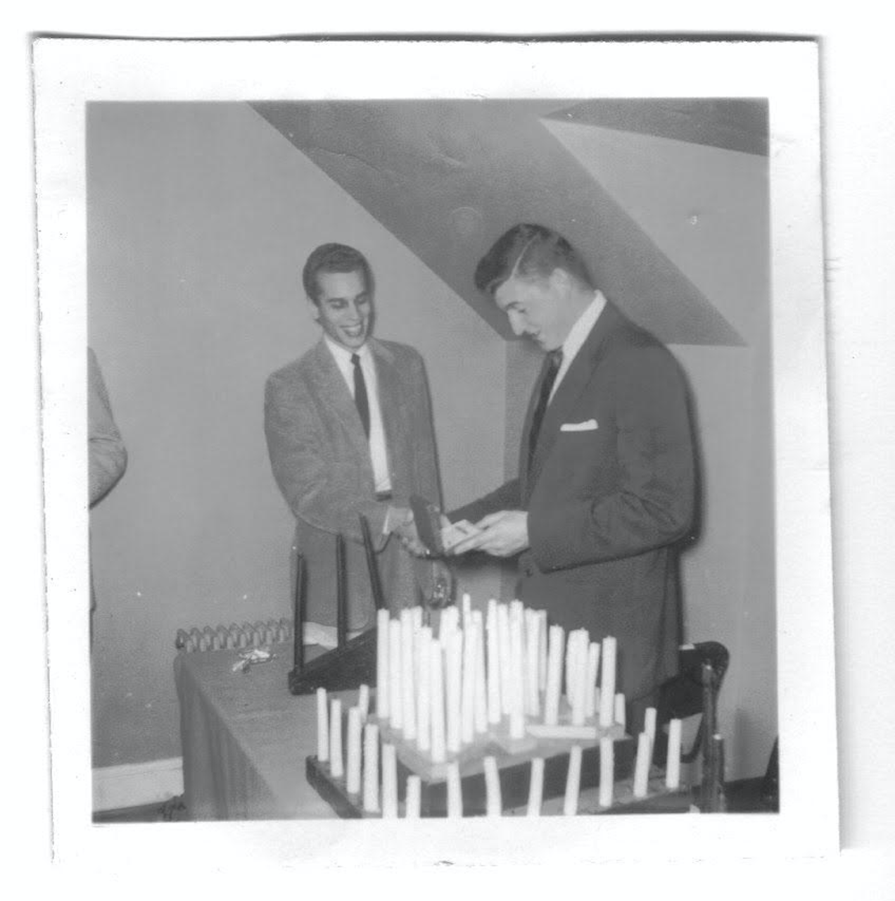  President Dale Wheatly presiding over initiation ceremony in 1953 