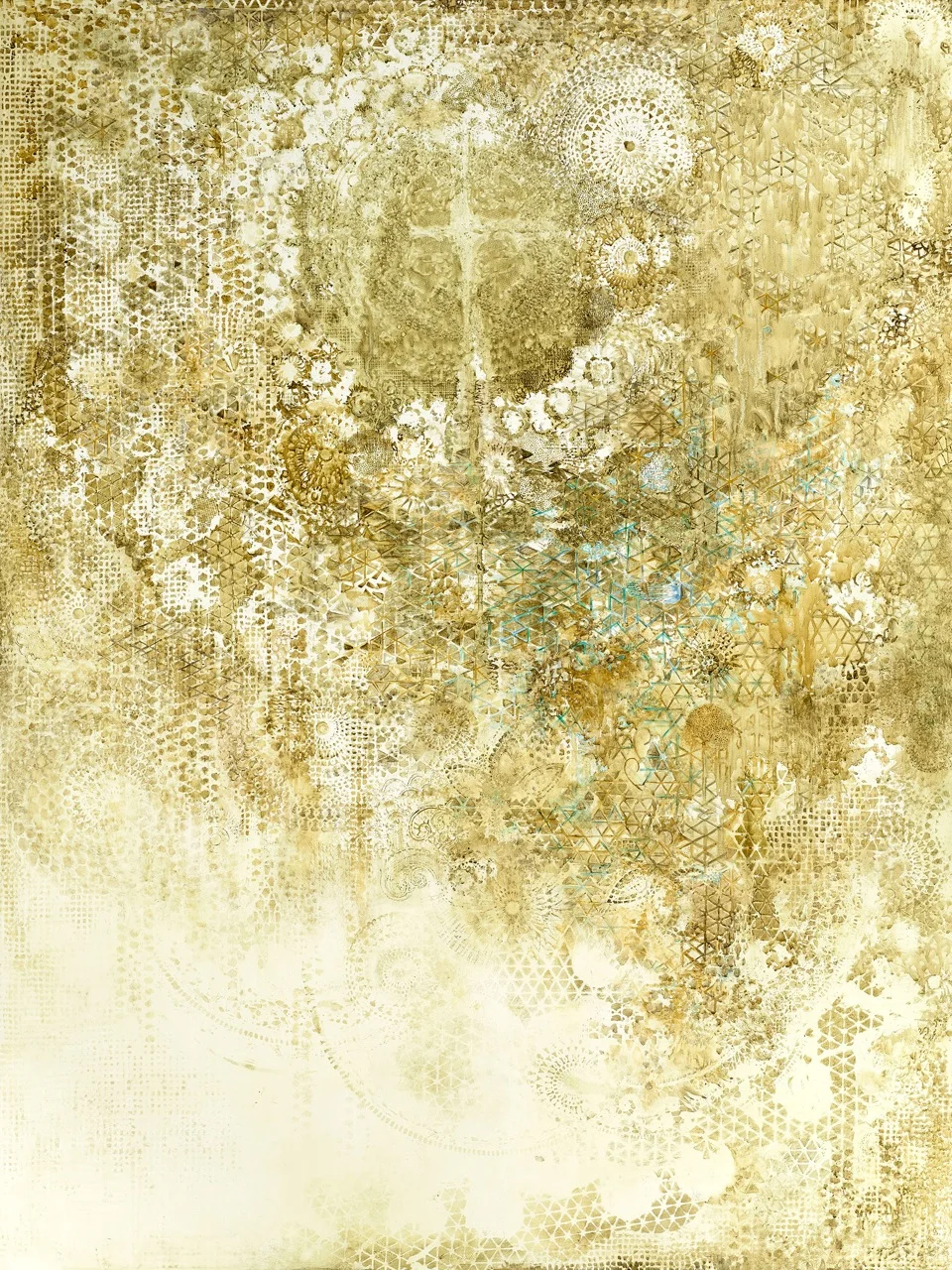 what remains watercolor, gouache on clayboard 48"x36" 2012 private collection