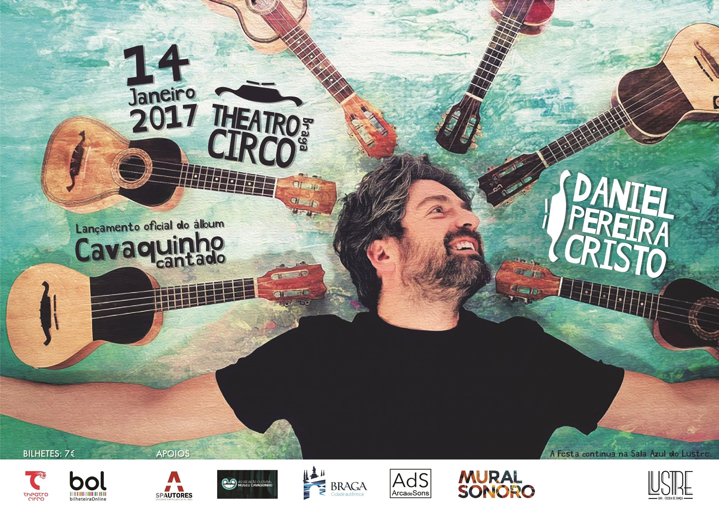 Apresentação disco: Cavaquinho, de Daniel Pereira no Cantado Teatro Circo, Braga, apoio Associação Mural Sonoro