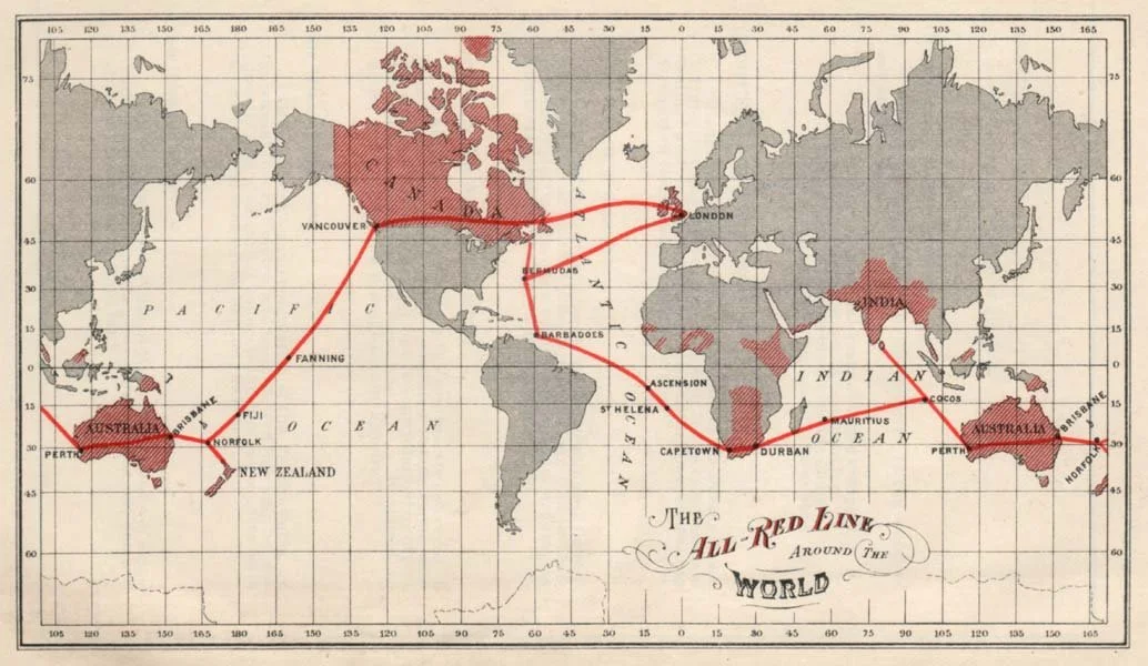 NST #1382: All Red Line telegraph cable map (1902/03)
