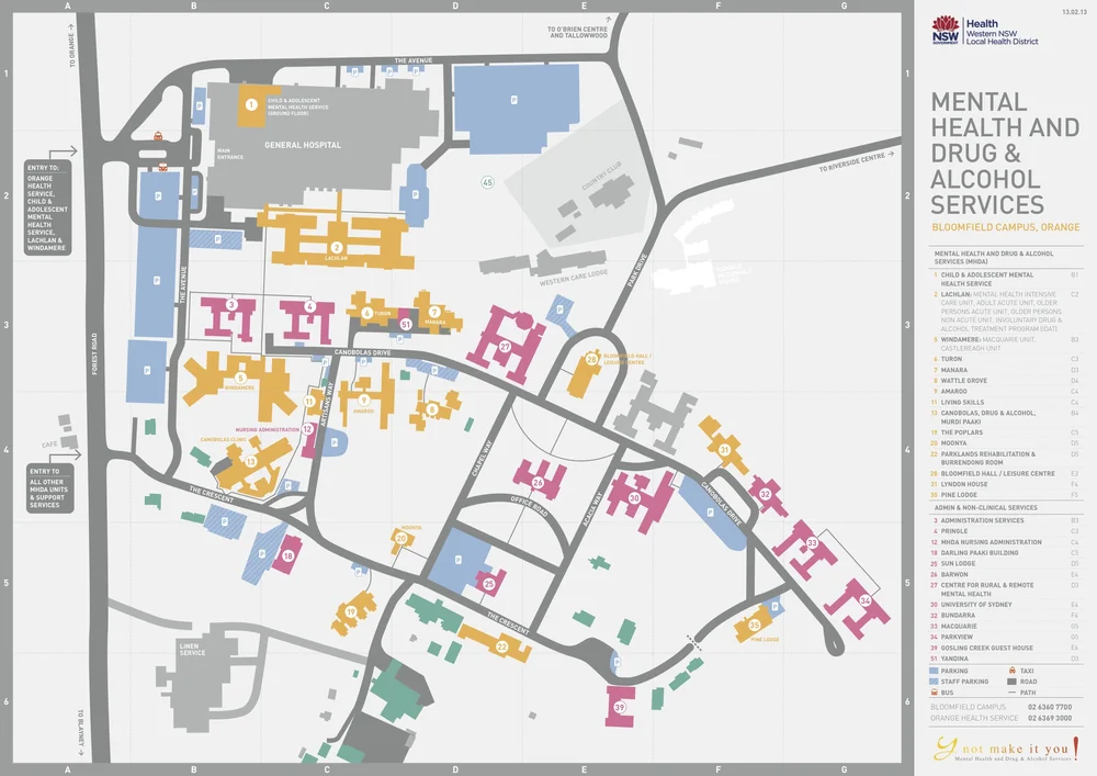 Street Map Of Orange Nsw Orange Health Service Emergency Department