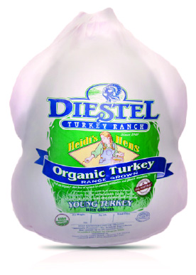 Organic Heidi's Hens Treat yourself and your family to a humanely raised, organic turkey this year. The Heidi’s Hens line of turkeys from Diestel is USDA certified organic as well as Non-GMO project verified. They are the popular Broad Breasted White turkeys, which guarantee ample amounts of white meat. Heidi’s Hens from the Co-op are the most affordable organic turkeys in Chico! 