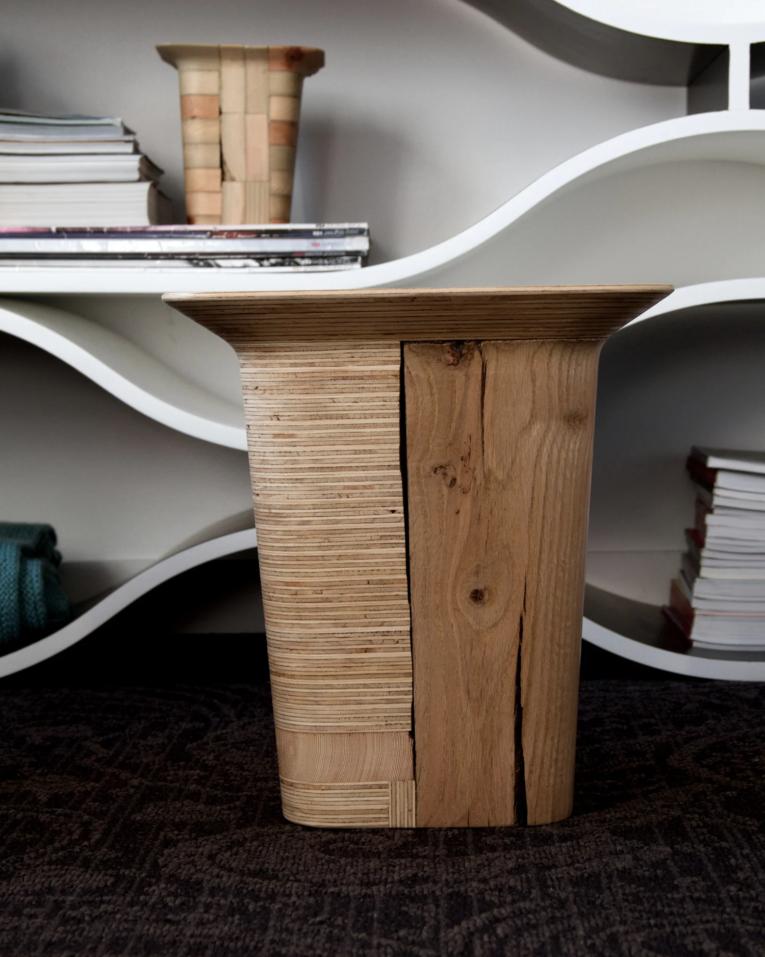 While each stool is made from reclaimed wood there is only one of each style, no two are alike. The wood is carefully selected and arranged to create each piece.