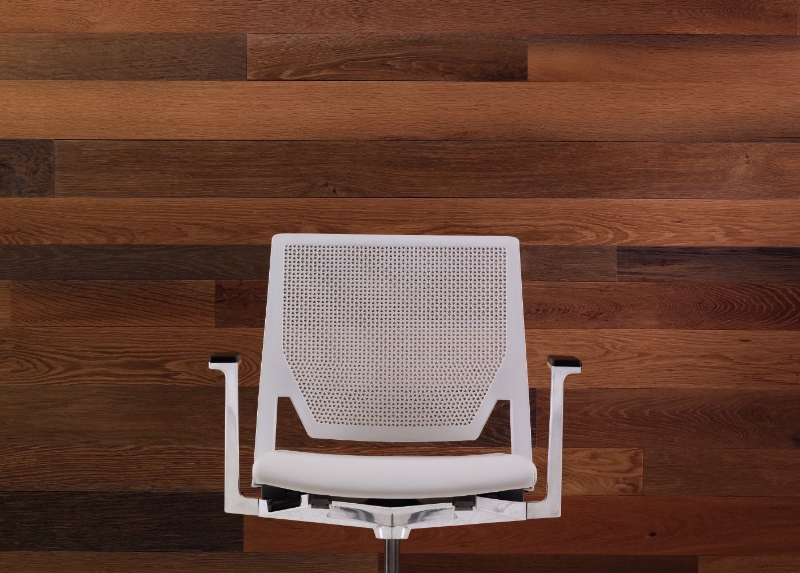 Very conference chair with flex patterened back.