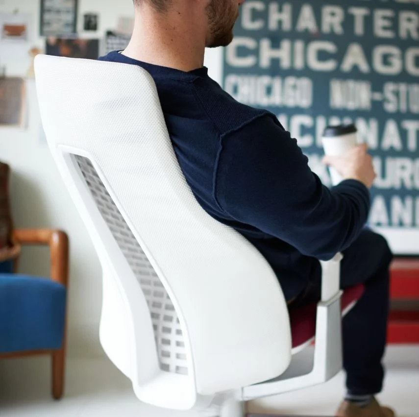  Designers: Michael Welsh, Nicolai Czumaj-Bront, Kyle Fleet,&nbsp;ITO Design  Company:  HAWORTH   Inspired by nature, the idea of Fern was to achieve the highest level of balance, flexibility, and performance in a task chair.&nbsp; 
